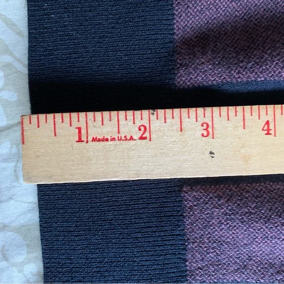 Ann Taylor Factory Crew Neck Sweater ~ Small ~ Blue/Violet Buffalo Plaid Check - Picture 11 of 15